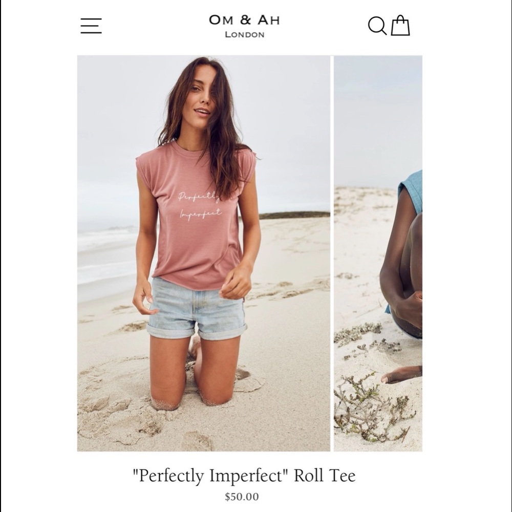 "Perfectly Imperfect" Roll Tee